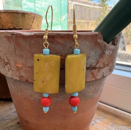 Modern vintage earrings made - modern,
