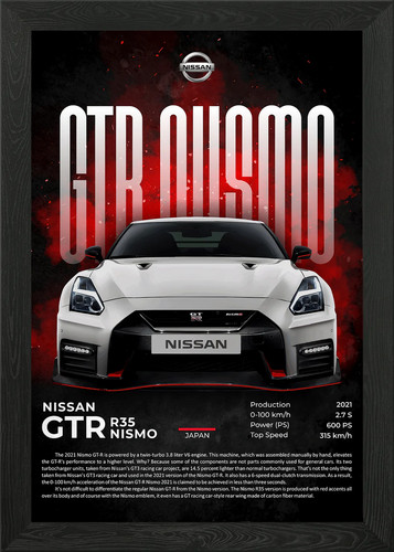 Nissan gtr r35 nismo framed - nissan,