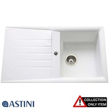 Astini Fiorello 1.0 Bowl White Composite Synthetic Kitchen Sink & Waste AS275W
