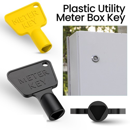Triangular meter box key - box,