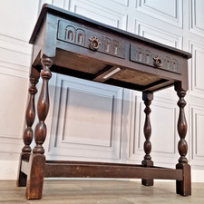 Antique Oak Console Table -