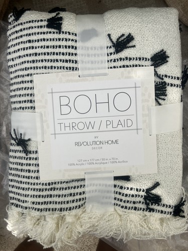 New fringed throw 127x177cm - new,