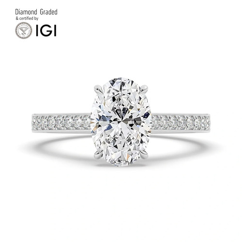 Oval diamond engagement - engagement, ring