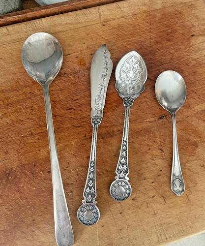 Job lot antique vintage silver - job,