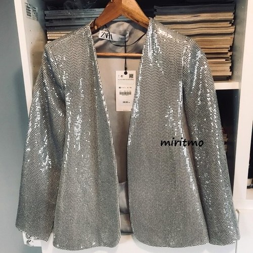 A629 zara kimono - kimono, silver