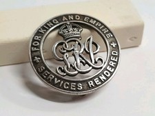 Millitary Service Badge - WW1 Wound Badge - Silver - Missing Pin