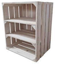 Wooden crates with 2 shelves
