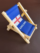 Deckchair, Beach Chair, England, Plastic, 16cm X 10cm When Laid Flat, VGC