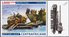 WWII 1943 Sicily British Army Soldiers M3A1 Scout Car Stamp 2023 Central Africa