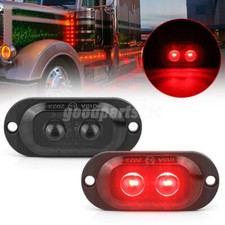 2X Smoked Red LED Side Marker