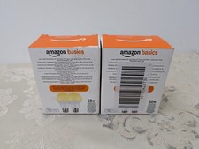2x Amazon Basics Smart A60 Dimmable LED Light Bulb, E27 Base, Soft White, 2.4GHz