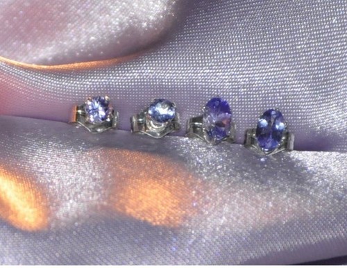 Two pairs petite tanzanite - two,