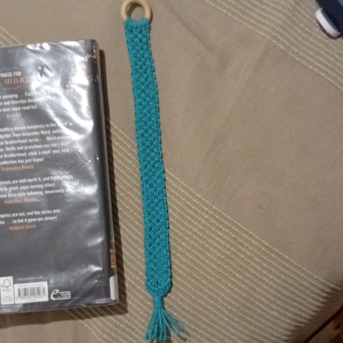 Handmade teal macramé - macramé, extra