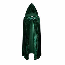 Long Velvet Hooded Cloak Cape
