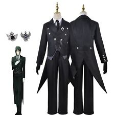 Black Butler Sebas Cosplay Costume Suit Tuxedo Man Vest Shirt Trousers 