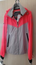 Superdry Sport Stormbreaker Womens XS Shocking Red/Grey - New with tags