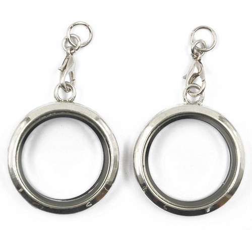 Silver floating locket - silver,