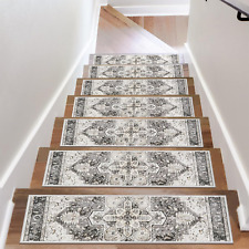 Stair Treads Non Slip for Wooden Steps Indoor 15PCS Carpet Stair Treads, Rubber