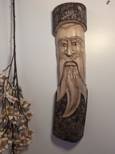 Old forest man hand carved - forest,