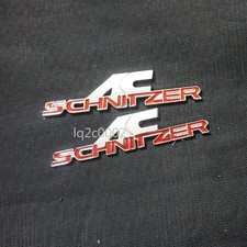 2x Small Chrome Silver Red AC