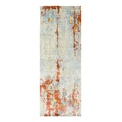 X12 orange wool - wool, silk