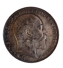1902 Edward VII Silver Crown - UNC untouched original tarnish!