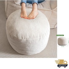 Round Stuffed Pouf Ottoman