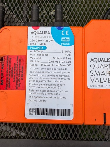 Aqualisa quartz smart valve - quartz,