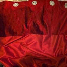 Pair Red Velvet/Faux Silk