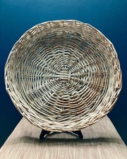 Vintage Large 37cm French Burgundy Basket~Decorative Functional Collectors Piece