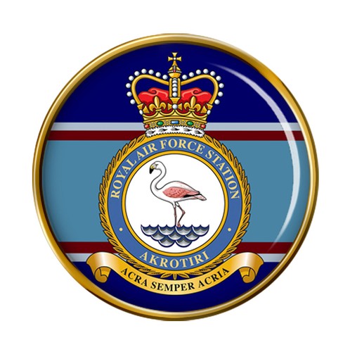 Raf station akrotiri pin badge - raf,