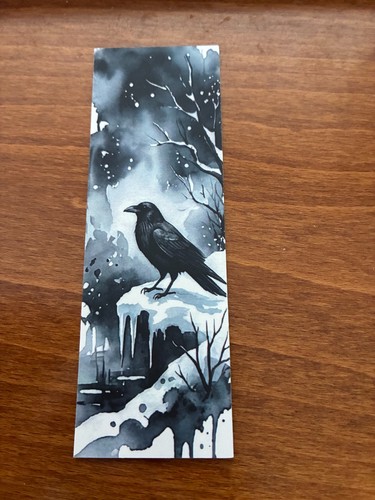 Raven crow themed bookmark - raven,