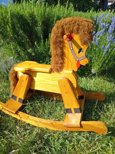 Vintage wooden rocking horse - rocking,