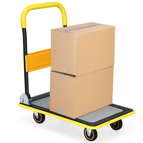 Folding push cart dolly - folding, moving