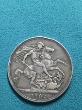 1902 Edward VII Crown silver coin