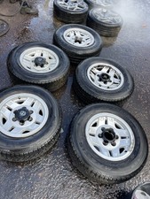 TOYOTA HIACE 4WD SET 5 GENUINE 15” ALLOY WHEELS 6 STUD 6x139 4x4 HUBS