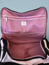 Radley Holdall / Duffle Bag / Gym Bag. Black Fabric with Pink Leather Trim. VGC.