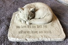 STONE GARDEN MEMORIAL CAT WITH