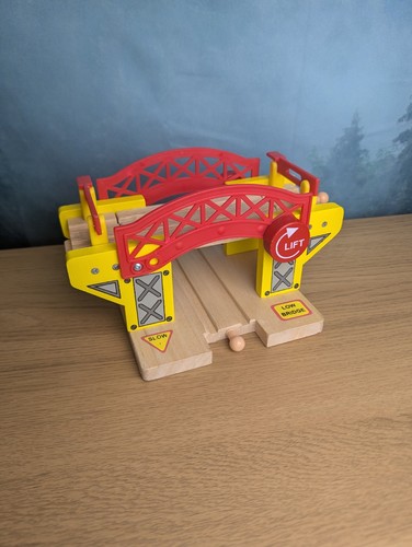 Bigjigs rail wooden low bridge - wooden,