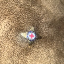 Rare Red Cross Enamel Pin