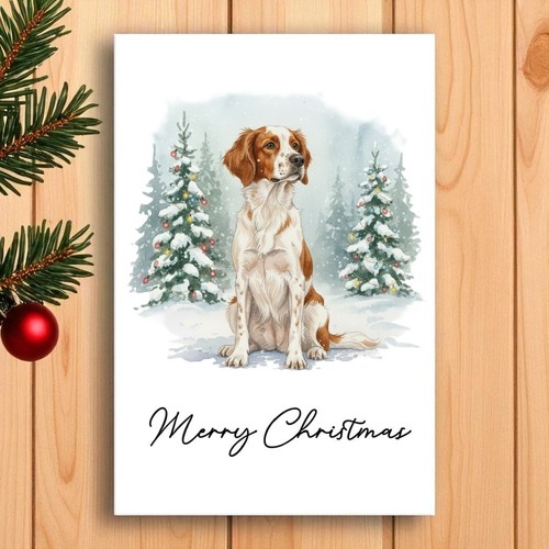 Brittany spaniel christmas - spaniel,