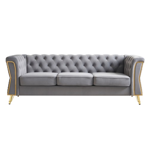 Modern tufted velvet sofa - velvet,