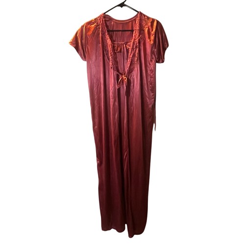 Vintage satin nightgown robe - nightgown,