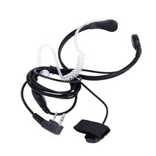 Tactical Communication Throat Mic Headset Finger PTT For Baofeng Radio