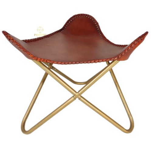 Leather ottoman seat - leather, genuine