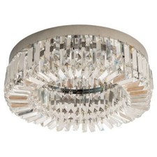 CANORA GREY “ CRYSTAL CEILING MODERN CHANDELIER/SILVER &CRYSTAL FINISH