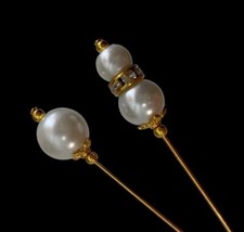 Vintage Style Pearl Hat Pins, Stick Pins, Lapel pins, Brooch pins, Hijab Pins