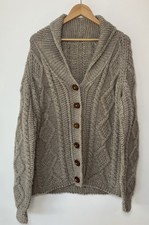 VTG HAND ARAN KNIT BROWN