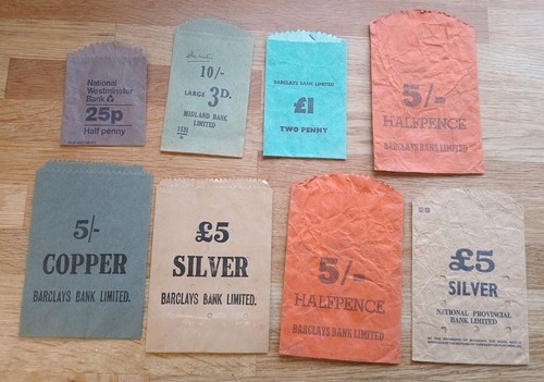 Vintage paper money - money, bag