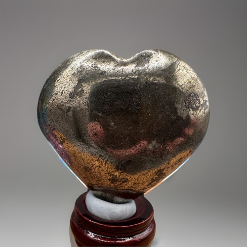 Crystal heart pyrite hearts - pyrite,